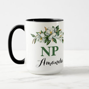 CNP NP Floral Bouquet Greenery Magnolia Graduation Mug