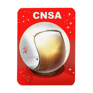 CNSA China space art. Photo Print Magnet