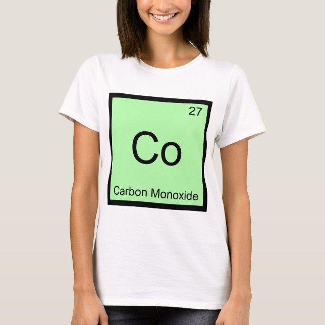 Co - Carbon Monoxide Chemistry Element Symbol Tee (Front)