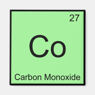 Co - Carbon Monoxide Chemistry Element Symbol Tee Magnet