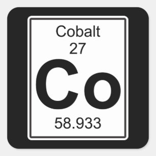Co - Cobalt Square Sticker