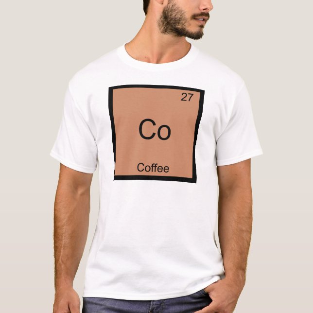 Co - Coffee Chemistry Element Symbol Funny T-Shirt (Front)