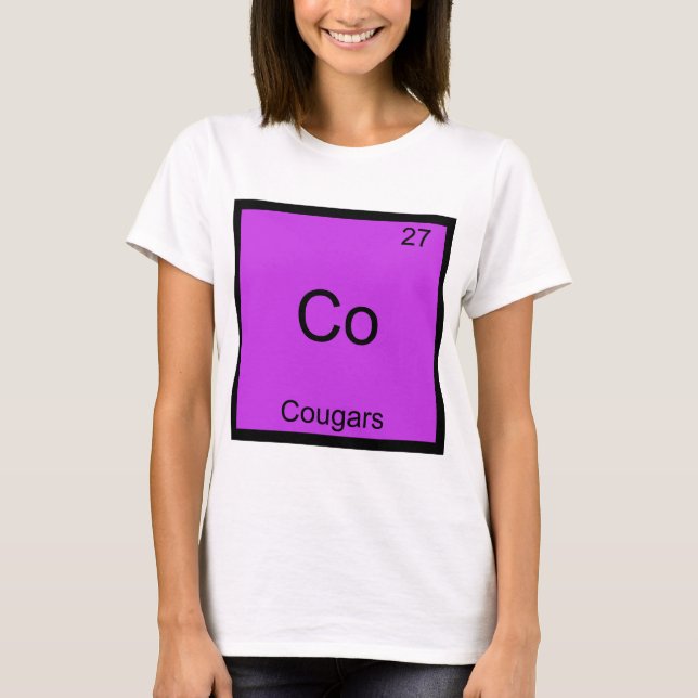 Co - Cougars Funny Element Chemistry Symbol Tee (Front)