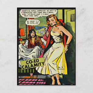 Co Ed Calamity Postcard