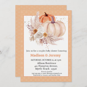 Co Ed Pumpkins Boho Gender Neutral Baby Shower Invitation