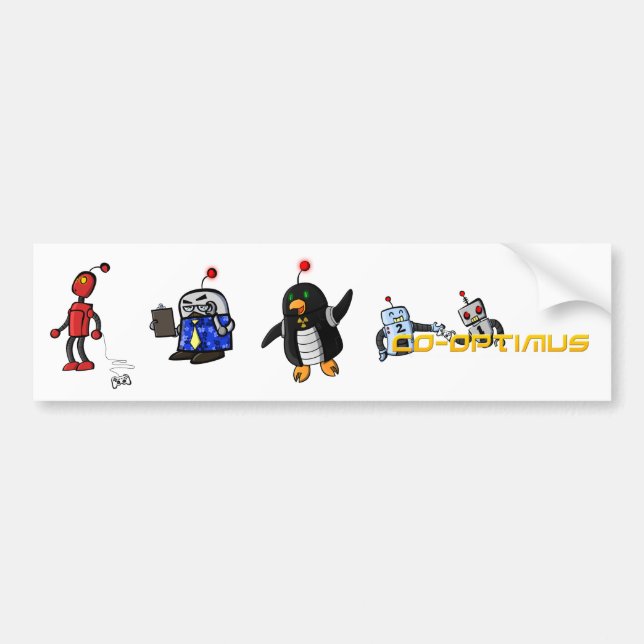 Co-Optimus Characters Bumper Sticker (Front)