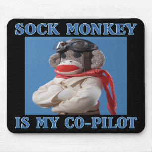 Co-Pilot Monkey Mousepad