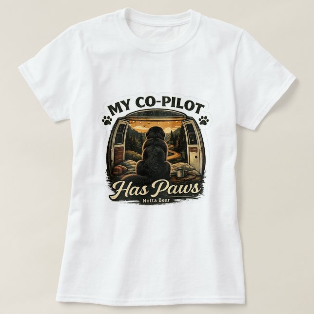 Co Pilot Newfie T-Shirt (Design Front)