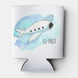 Co-Pilot with Plane Personalised Can Cooler
