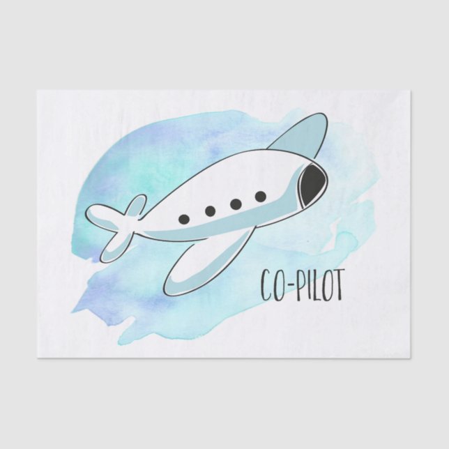Co-Pilot with Plane Tissue Paper (Front)