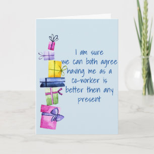 Co-Worker Colleague Funny Birthday Card