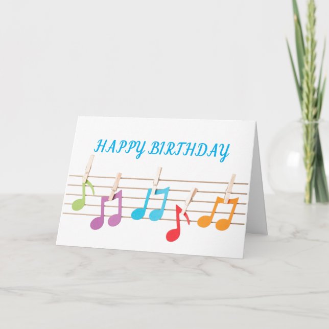 **CO-WORKER'S** MUSICAL NOTES BIRTHDAY WISHES (Front)