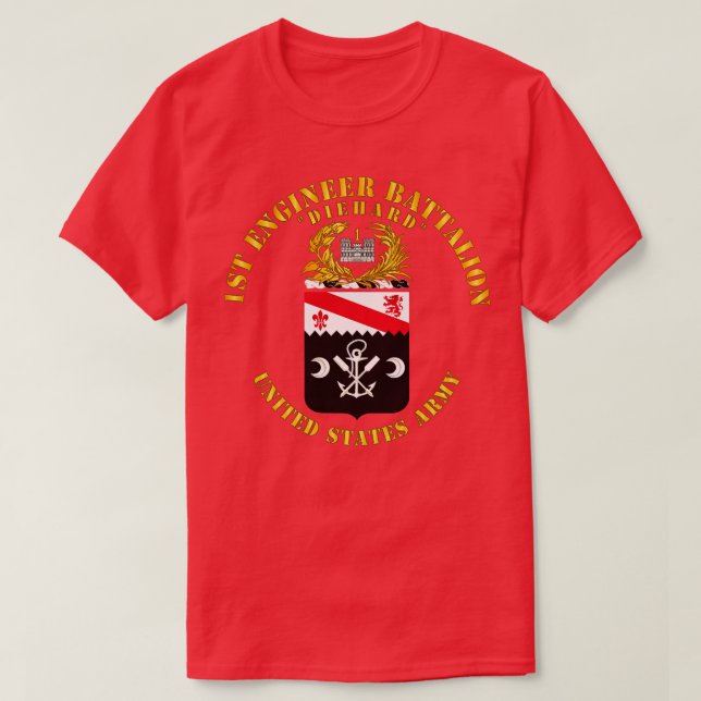 COA 1st Engineer Battalion Diehard T-Shirt (Design Front)