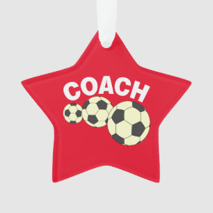 Coach 3 Soccer Balls Ornament