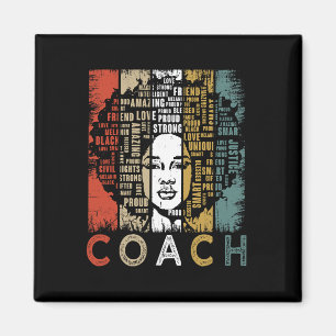 Coach Afro African American Women Black History Mo Magnet