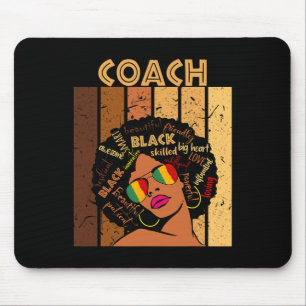 Coach Afro African American Women Black History Mo Mouse Pad