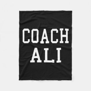 Coach Ali Custom Football Soccer Baseball Team T S Fleece Blanket