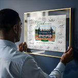 Coach Appreciation Photo Collage Team Signature Poster<br><div class="desc">Celebrate your coach’s leadership with this personalized Coach Appreciation Photo Collage Team Signature Poster. Designed to honor the heart behind your team, this layout features a main team photo in the center and a 10-photo collage background design with a white overlay to showcase team moments and memories. Add the coach's...</div>