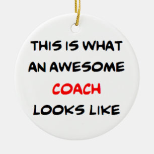 coach, awesome ceramic ornament