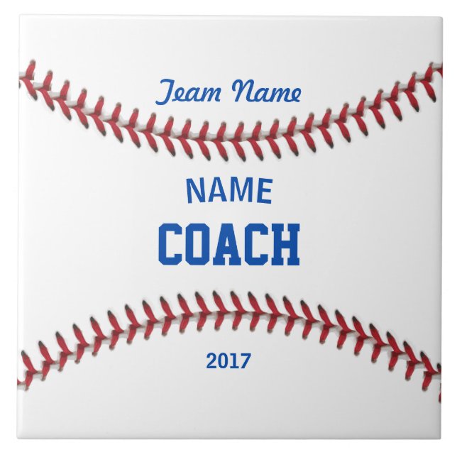 Coach Baseball Sport Ceramic Tile (Front)