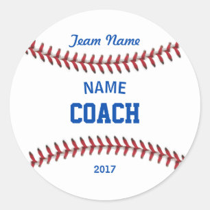Coach Baseball Sport Classic Round Sticker