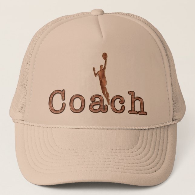 Coach Basketball Flat Bill Hats (Front)