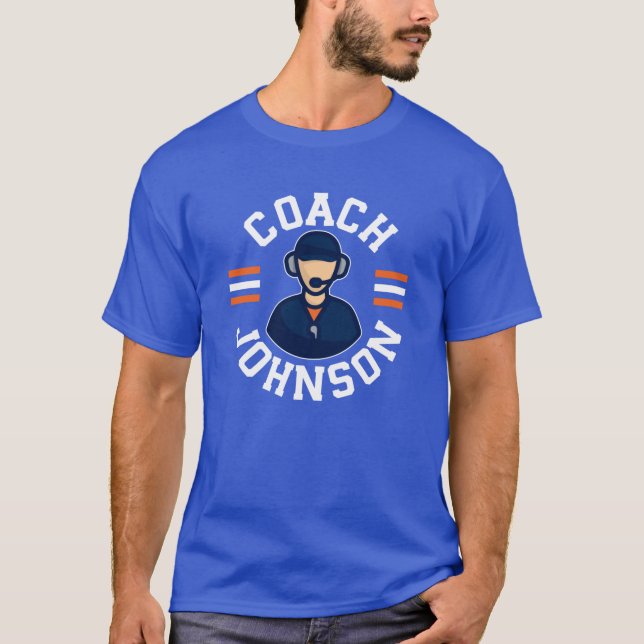 Coach Ben Johnson Chicago Bears Colour Logo Oversi T-Shirt (Front)