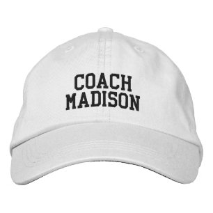 Coach black personalized custom name text sports embroidered hat