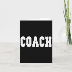 Coach Bold Lettering Halloween Costume Dress Up Card