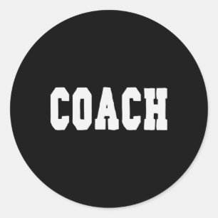 Coach Bold Lettering Halloween Costume Dress Up Classic Round Sticker