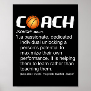 Coach Bysketbyll Coaching Gift Poster