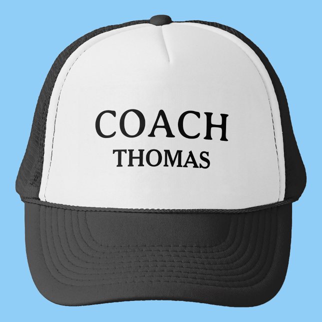 Coach Custom Name Typography Personalised Trucker Hat (Creator Uploaded)