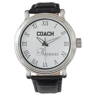 Coach Custom Name Typography Personalised  Watch