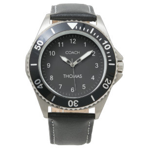 Coach Custom Name Typography Personalised Watch