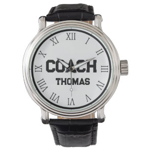 Coach Custom Name Typography Personalised  Watch