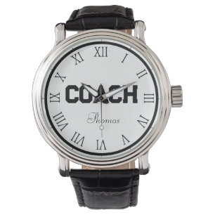 Coach Custom Name Typography Personalized  Watch
