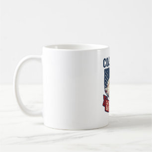 Coach Dad Baseball Patriotic Vintage T-Shirt Desig Coffee Mug