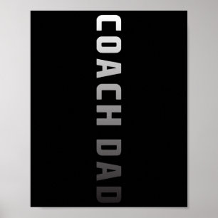 Coach Dad Design - Soccer Footll Sketll Coach Fath Poster