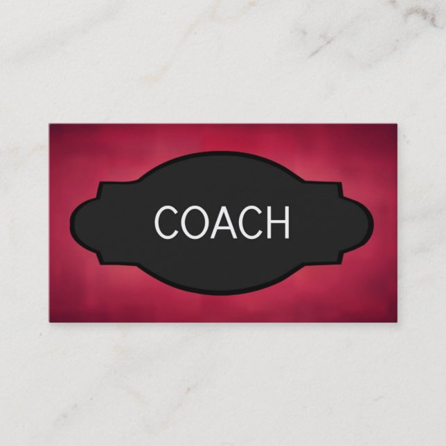 Coach Elegant Name Plate Business Card (Front)