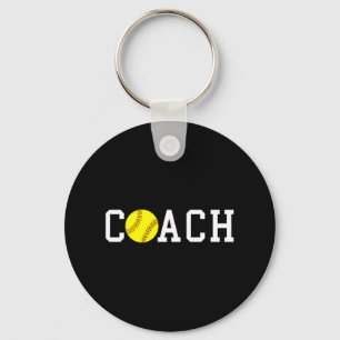 Coach Fast-pitch Softball Gift Idea print Key Ring