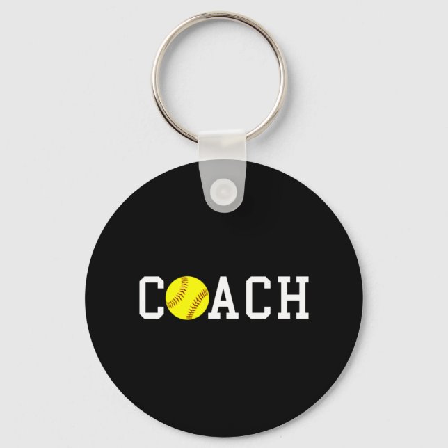 Coach Fast-pitch Softball Gift Idea print Key Ring (Front)