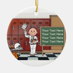 Coach, Football - Male Ceramic Tree Decoration