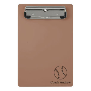 Coach Gifts Baseball, Personalised Clipboard, Gift Mini Clipboard