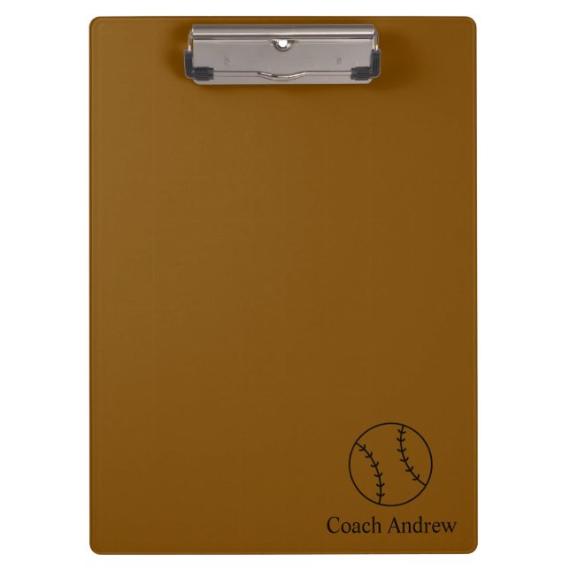 Coach Gifts Baseball, Personalized Clipboard, Gift Clipboard (Front)