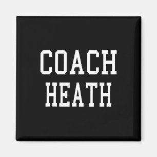 Coach Heath Custom Footbyll Soccer Bysebyll Team Magnet