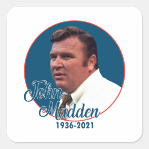 Coach John Madden Square Sticker