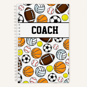 COACH Little League Multi Sports Balls Gift Notebook