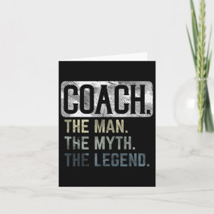 Coach Man Myth Legend Bysketbyll Pe Soccer Footbyl Card