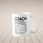 Coach Nutritional Label Thank You Gift Coffee Mug<br><div class="desc">Celebrate your amazing coach with our Coach Nutritional Label Thank You Gift Mug! This humourous and heartwarming mug features a playful nutrition label design that highlights all the essential qualities of a remarkable coach.</div>