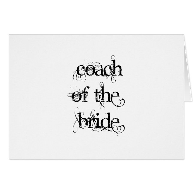 Coach of the Bride (Front Horizontal)